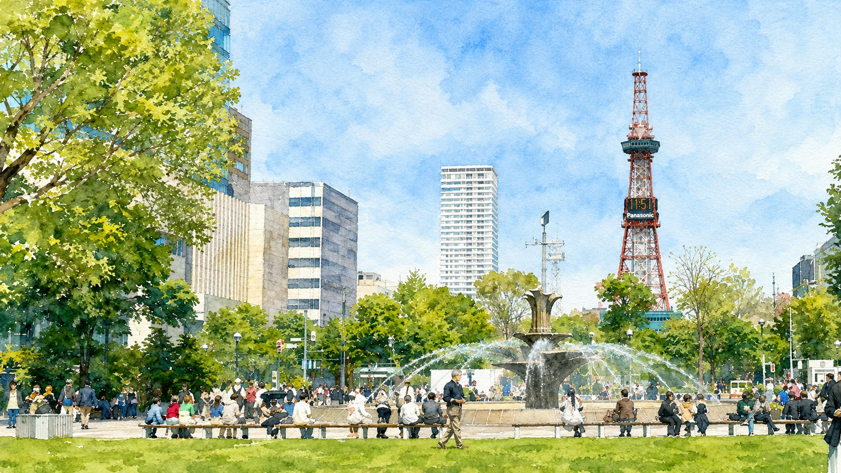 大通公園の夏の風景