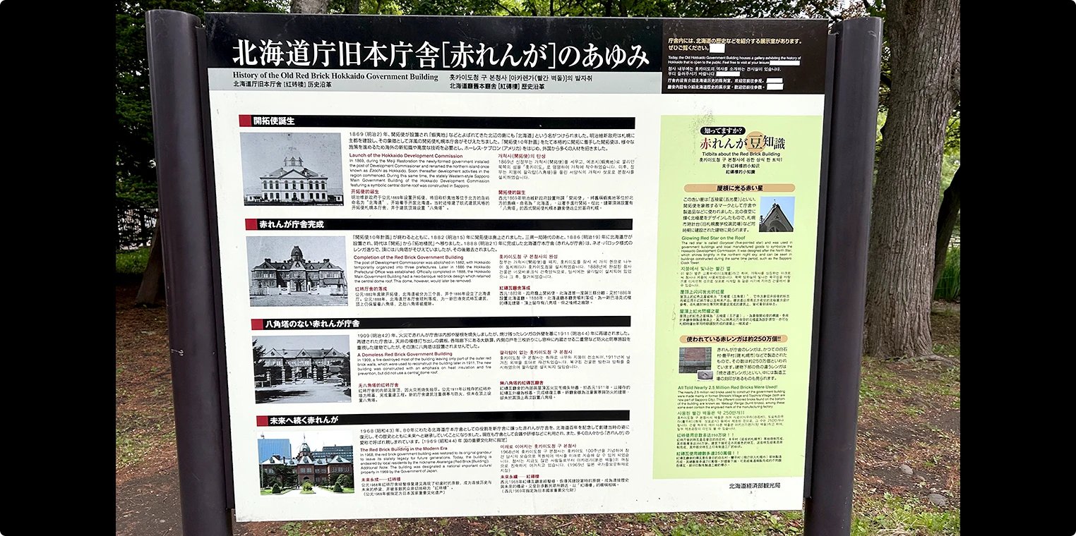 赤れんが庁舎の歩みを紹介するパネル展示